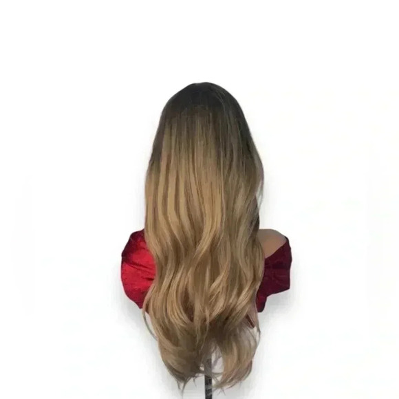 24 Inch Brown To Light Blonde Wavy Wig for daily use - Picture 4 of 8